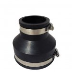 Переходная муфта резиновая соединения трубопроводов прудового оборудования, 4"-3", Ø110-90мм