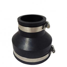 Переходная муфта резиновая соединения трубопроводов прудового оборудования, 4"-3", Ø110-90мм