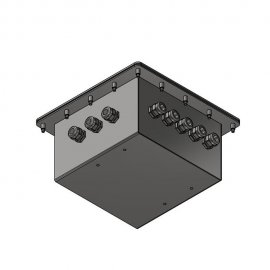 Распаячная подводная коробка квадратная 13x10-14мм