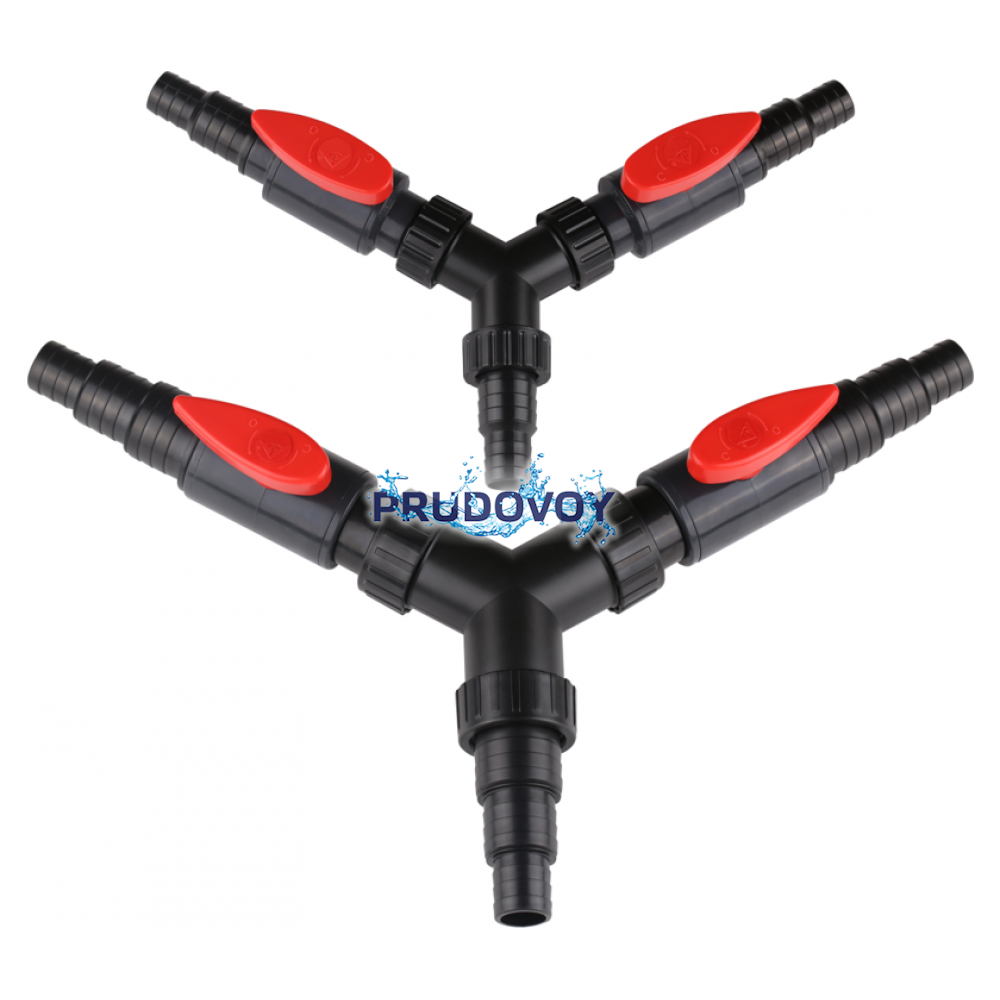 Регулятор потока с шаровыми кранами и штуцерами 25-32-38мм