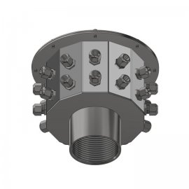 Резьбовая распаячная подводная коробка 4" (внутр. резьба), 24x10-14мм