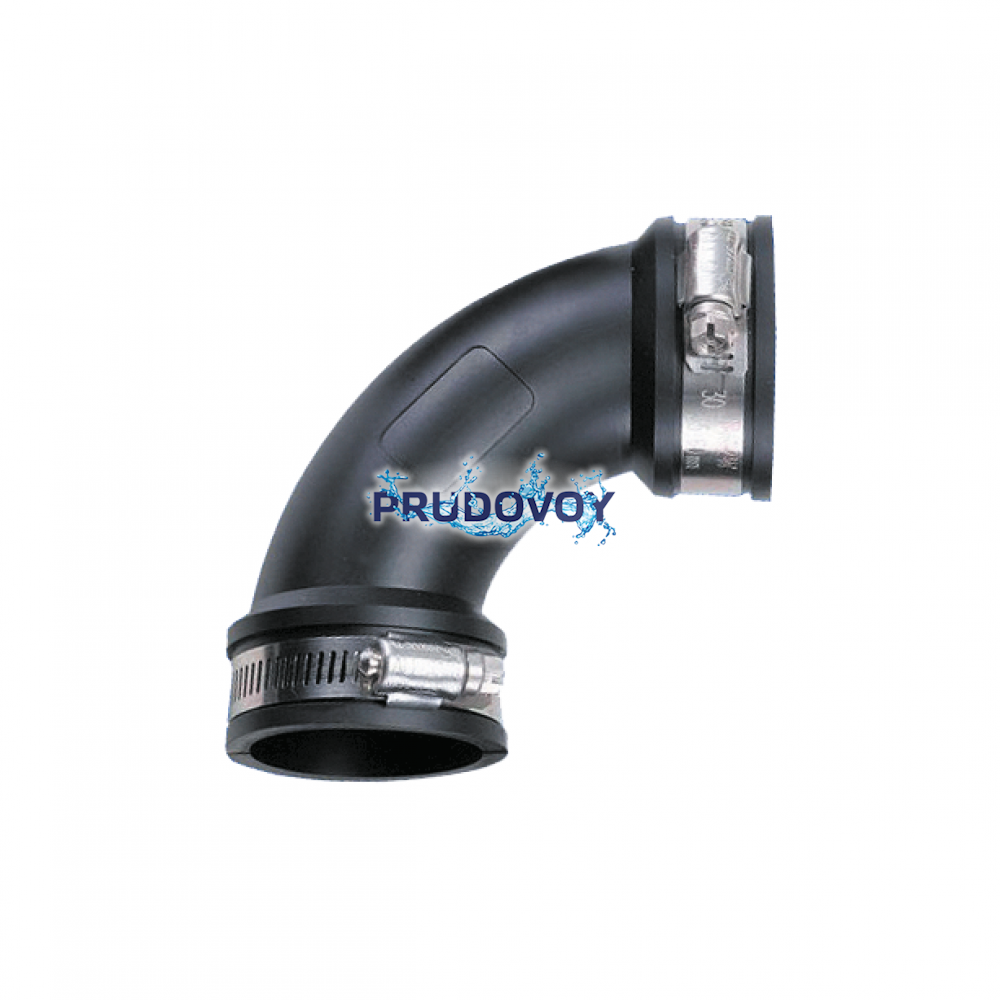 Угол 90° резиновый соединения трубопроводов прудового оборудования, 1½", Ø50мм