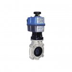 Затвор дисковый НПВХ с электроприводом Actuated butterfly valve PVC-U 90 мм