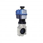 Затвор дисковый НПВХ с электроприводом Actuated butterfly valve PVC-U 63-75 мм