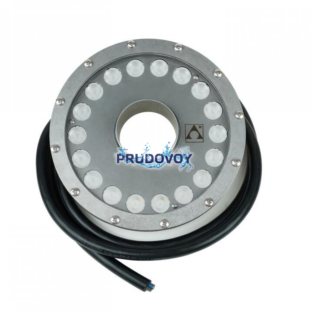 Светильник фонтанный кольцевой с отверстием Astral Corona RGBW 72W/Ø66mm/24V/DC/4K-18Led/Cable 2,0 m