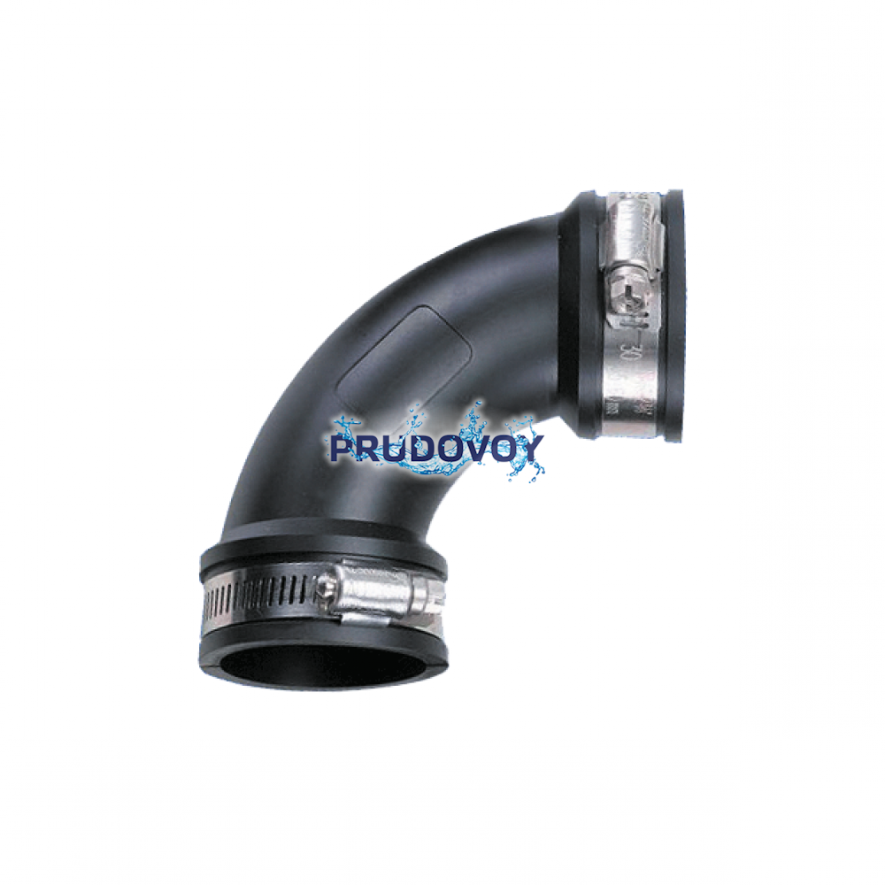 Угол 90° резиновый соединения трубопроводов прудового оборудования, 2", Ø63мм