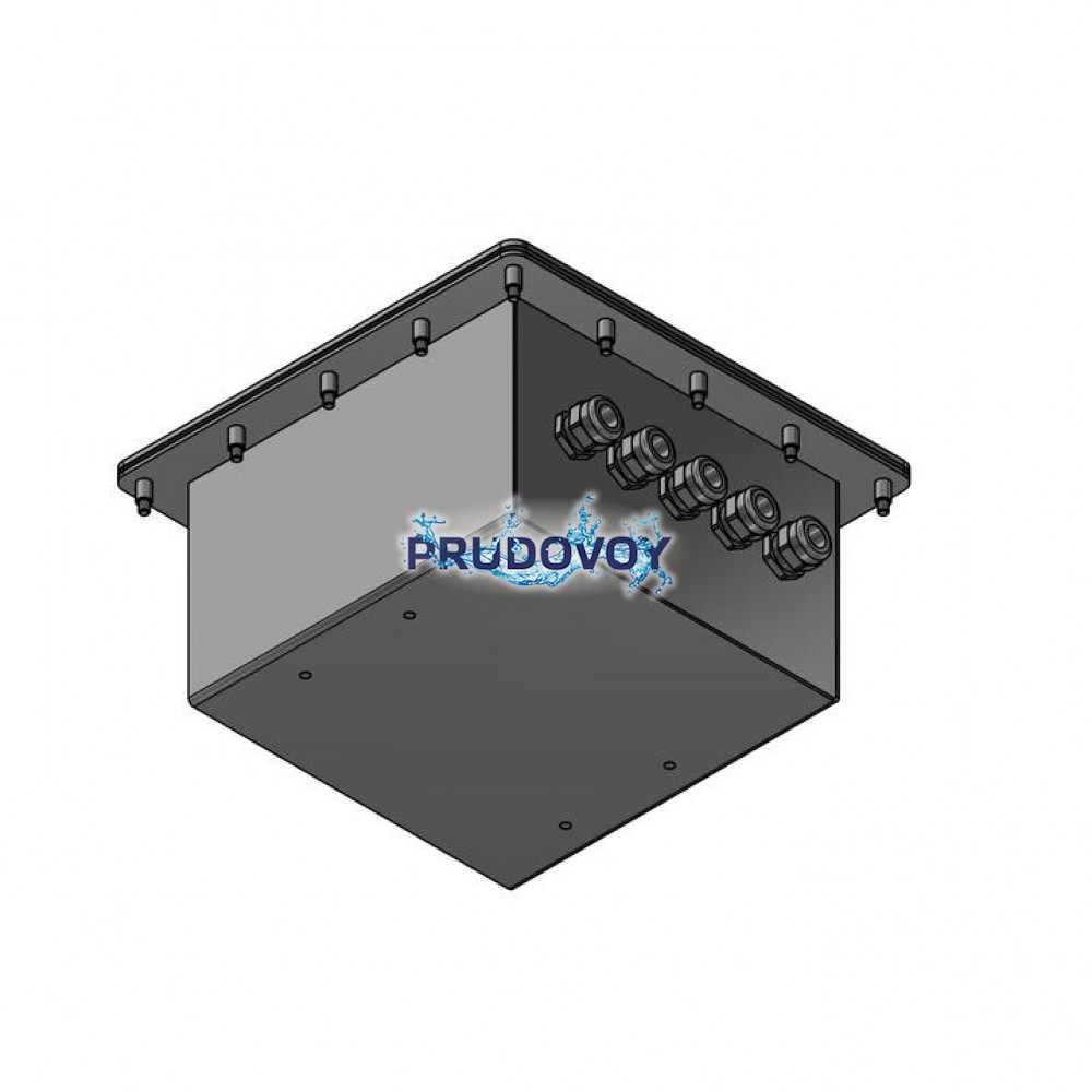 Распаячная подводная коробка квадратная 10x10-14мм