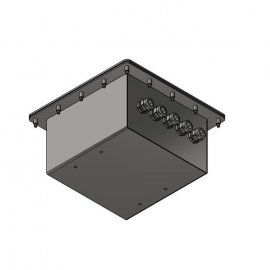 Распаячная подводная коробка квадратная 10x10-14мм
