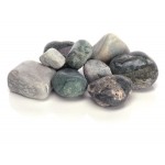 Зеленая мраморная галька, Marble pebble set green