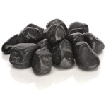 Черная мраморная галька, Marble pebble set black (46054)