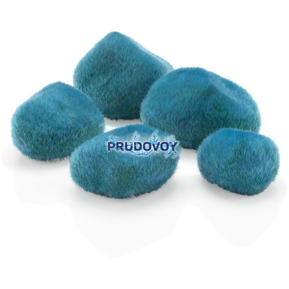 Галька покрытая мхом, синяя, Blue ocean pebbles