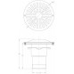 Floor drain with Strainer OE-250, Донный слив с решеткой