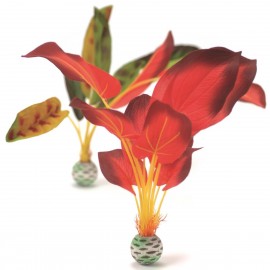 Набор декор. растений "Silk plant set large green&red"