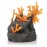 Декоративная фигура "Застывшая лава с огненным коралом", Lava rock with fire coral ornament