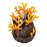 Декоративная фигура "Застывшая лава с огненным коралом", Lava rock with fire coral ornament