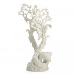 Декоративная фигура "Коралл" средний, белый, Fan coral ornament medium white 