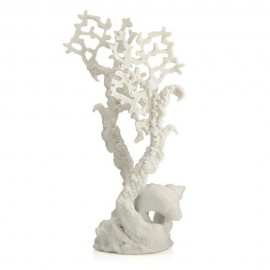 Декоративная фигура "Коралл" средний, белый, Fan coral ornament medium white 