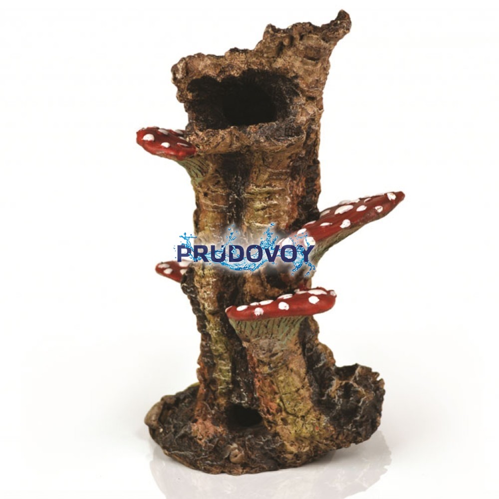 Декоративная фигура "Пень с грибами", Mushroom trunk ornament