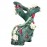 Декоративная фигура "Зеленый пень с цветами", Flower trunk ornament green